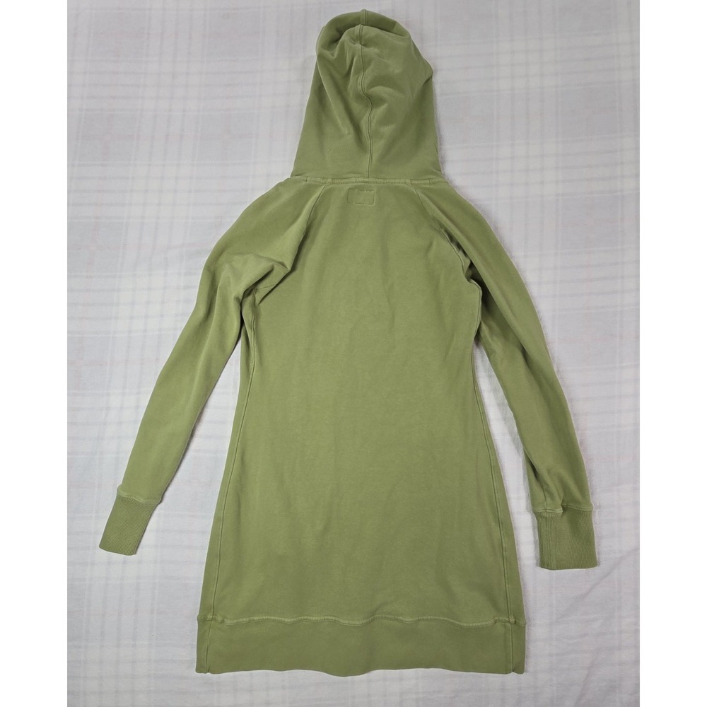 American Giant Womens Hoodie Dress Funnel Neck Pullover Sweatshirt Olive Green S - Picture 2 of 10